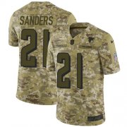 Wholesale Cheap Nike Falcons #21 Deion Sanders Camo Men's Stitched NFL Limited 2018 Salute To Service Jersey