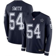 Wholesale Cheap Nike Cowboys #54 Jaylon Smith Navy Blue Team Color Men's Stitched NFL Limited Therma Long Sleeve Jersey