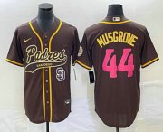 Wholesale Cheap Men's San Diego Padres #44 Joe Musgrove Brown NEW 2023 City Connect Cool Base Stitched Jersey 1