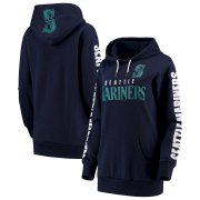 Wholesale Cheap Seattle Mariners G-III 4Her by Carl Banks Women's Extra Innings Pullover Hoodie Navy