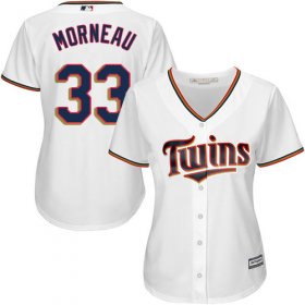 Wholesale Cheap Twins #33 Justin Morneau White Home Women\'s Stitched MLB Jersey