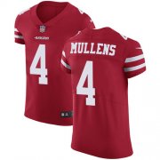 Wholesale Cheap Nike 49ers #4 Nick Mullens Red Team Color Men's Stitched NFL Vapor Untouchable Elite Jersey