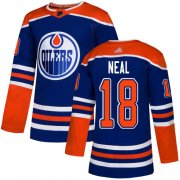 Wholesale Cheap Adidas Oilers #18 James Neal Royal Alternate Authentic Stitched NHL Jersey