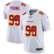 Wholesale Cheap Washington Redskins #99 Chase Young White Men's Nike Team Logo Dual Overlap Limited NFL Jersey