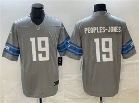 Cheap Men\'s Detroit Lions #19 Donovan Peoples-Jones Gray Vapor Untouchable Limited Stitched Jersey