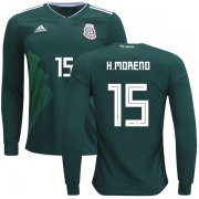Wholesale Cheap Mexico #15 H.Moreno Home Long Sleeves Kid Soccer Country Jersey