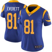 Wholesale Cheap Nike Rams #81 Gerald Everett Royal Blue Alternate Women's Stitched NFL Vapor Untouchable Limited Jersey