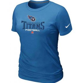 Wholesale Cheap Women\'s Nike Tennessee Titans Critical Victory NFL T-Shirt Light Blue