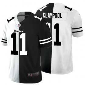 Cheap Pittsburgh Steelers #11 Chase Claypool Men\'s Black V White Peace Split Nike Vapor Untouchable Limited NFL Jersey