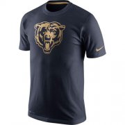 Wholesale Cheap Men's Chicago Bears Nike Navy Championship Drive Gold Collection Performance T-Shirt