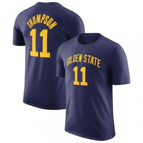 Cheap Men\'s Golden State Warriors #11 Klay Thompson Navy 2022-23 Statement Edition Name & Number T-Shirt