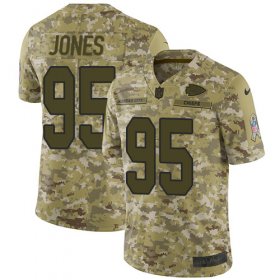 Wholesale Cheap Nike Chiefs #95 Chris Jones Camo Youth Stitched NFL Limited 2018 Salute to Service Jersey
