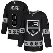 Wholesale Cheap Adidas Kings #9 Adrian Kempe Black Authentic Team Logo Fashion Stitched NHL Jersey