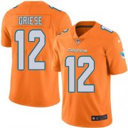 Wholesale Cheap Nike Dolphins #12 Bob Griese Orange Men's Stitched NFL Limited Rush Jersey