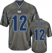 Wholesale Cheap Nike Colts #12 Andrew Luck Grey Men's Stitched NFL Elite Vapor Jersey