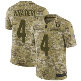 Wholesale Cheap Nike Colts #4 Adam Vinatieri Camo Men\'s Stitched NFL Limited 2018 Salute To Service Jersey