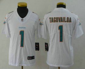 Wholesale Cheap Youth Miami Dolphins #1 Tua Tagovailoa White 2020 Vapor Untouchable Stitched NFL Nike Limited Jersey