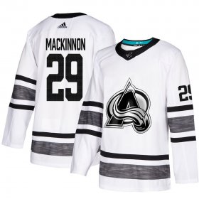 Wholesale Cheap Adidas Avalanche #29 Nathan MacKinnon White Authentic 2019 All-Star Stitched Youth NHL Jersey