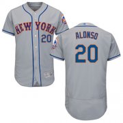 Wholesale Cheap Mets #20 Pete Alonso Grey Flexbase Authentic Collection Stitched MLB Jersey
