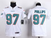 Wholesale Cheap Nike Dolphins #97 Jordan Phillips White Youth Stitched NFL New Elite Jersey