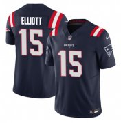 Wholesale Cheap Men's New England Patriots #15 Ezekiel Elliott Navy 2023 F.U.S.E. Vapor Limited Football Stitched Jersey