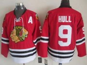 Wholesale Cheap Blackhawks #9 Bobby Hull Red CCM Throwback Stitched NHL Jersey