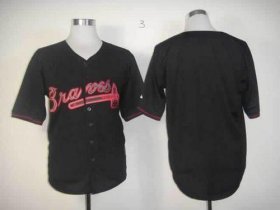 Wholesale Cheap Braves Blank Black Fashion Stitched MLB Jersey