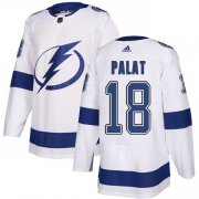 Cheap Adidas Lightning #18 Ondrej Palat White Road Authentic Stitched Youth NHL Jersey