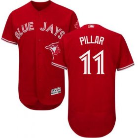 Wholesale Cheap Blue Jays #11 Kevin Pillar Red Flexbase Authentic Collection Canada Day Stitched MLB Jersey
