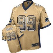 Wholesale Cheap Nike Rams #99 Aaron Donald Gold Men's Stitched NFL Elite Drift Fashion Jersey