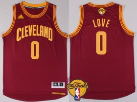 Wholesale Cheap Men\'s Cleveland Cavaliers #0 Kevin Love 2016 The NBA Finals Patch Red Jersey
