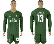 Wholesale Cheap Real Madrid #13 K.Casilla Green Goalkeeper Long Sleeves Soccer Club Jersey
