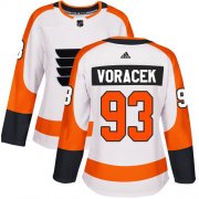 Wholesale Cheap Adidas Flyers #93 Jakub Voracek White Road Authentic Women's Stitched NHL Jersey