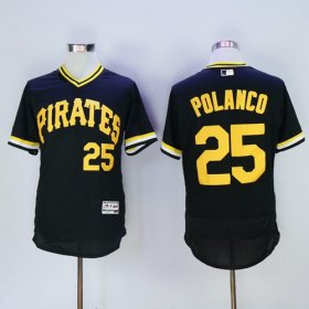 Wholesale Cheap Pirates #25 Gregory Polanco Black Flexbase Authentic Collection Cooperstown Stitched MLB Jersey