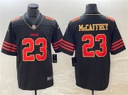 Cheap Men's San Francisco 49ers #23 Christian McCaffrey Black Stitched Jersey