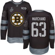 Wholesale Cheap Adidas Bruins #63 Brad Marchand Black 1917-2017 100th Anniversary Stanley Cup Final Bound Stitched NHL Jersey