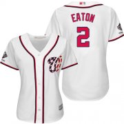 Wholesale Cheap Nationals #2 Adam Eaton White Home 2019 World Series Champions Women's Stitched MLB Jersey