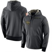 Wholesale Cheap Men's Jacksonville Jaguars Nike Anthracite Salute to Service Player Performance Hoodie