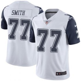 Wholesale Cheap Nike Cowboys #77 Tyron Smith White Men\'s Stitched NFL Limited Rush Jersey