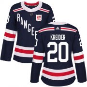 Wholesale Cheap Adidas Rangers #20 Chris Kreider Navy Blue Authentic 2018 Winter Classic Women's Stitched NHL Jersey
