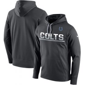 Wholesale Cheap Men\'s Indianapolis Colts Nike Sideline Circuit Anthracite Pullover Hoodie