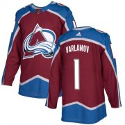 Wholesale Cheap Adidas Avalanche #1 Semyon Varlamov Burgundy Home Authentic Stitched Youth NHL Jersey