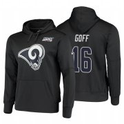Wholesale Cheap Los Angeles Rams #16 Jared Goff Nike NFL 100 Primary Logo Circuit Name & Number Pullover Hoodie Charcoal
