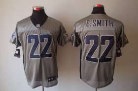 Wholesale Cheap Nike Cowboys #22 Emmitt Smith Grey Shadow Men\'s Stitched NFL Elite Jersey