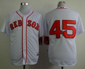 Wholesale Cheap Red Sox #45 Pedro Martinez White Cool Base Stitched MLB Jersey