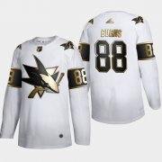 Wholesale Cheap San Jose Sharks #88 Brent Burns Men's Adidas White Golden Edition Limited Stitched NHL Jersey
