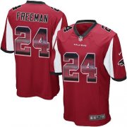 Wholesale Cheap Nike Falcons #24 Devonta Freeman Red Team Color Men's Stitched NFL Limited Strobe Jersey