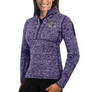 Wholesale Cheap Baltimore Ravens Antigua Women's Fortune Half-Zip Sweater Heather Purple