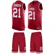 Wholesale Cheap Nike 49ers #21 Deion Sanders Red Team Color Men's Stitched NFL Limited Tank Top Suit Jersey