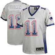 Wholesale Cheap Nike Patriots #11 Julian Edelman Grey Women's Stitched NFL Elite Drift Fashion Jersey